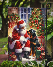 Load image into Gallery viewer, Rottweiler with Santa Garden Flag – Christmas Dog Yard Decor