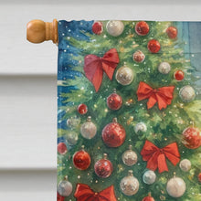 Load image into Gallery viewer, Samoyed and Santa Claus House Flag