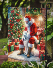 Load image into Gallery viewer, Samoyed with Santa Garden Flag – Christmas Dog Yard Decor