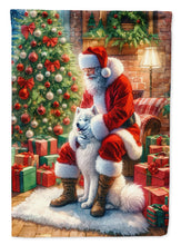 Load image into Gallery viewer, Samoyed with Santa Garden Flag – Christmas Dog Yard Decor
