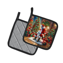 Load image into Gallery viewer, Samoyed and Santa Claus Pot Holders - Set of 2 Decorative Kitchen Helpers | Made in the USA