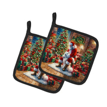 Load image into Gallery viewer, Samoyed and Santa Claus Pot Holders - Set of 2 Decorative Kitchen Helpers | Made in the USA