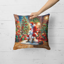 Load image into Gallery viewer, Samoyed and Santa Claus Throw Pillow