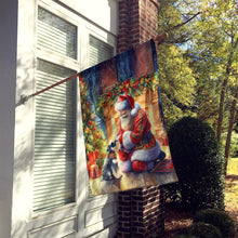 Load image into Gallery viewer, Schnauzer and Santa Claus House Flag