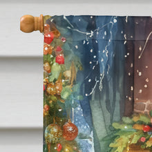 Load image into Gallery viewer, Schnauzer and Santa Claus House Flag