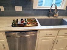 Load image into Gallery viewer, Schnauzer and Santa Claus Dish Drying Mat
