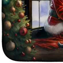Load image into Gallery viewer, Schnauzer and Santa Claus Dish Drying Mat