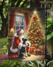 Load image into Gallery viewer, Schnauzer with Santa Garden Flag – Christmas Dog Yard Decor