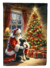 Load image into Gallery viewer, Schnauzer with Santa Garden Flag – Christmas Dog Yard Decor