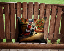 Load image into Gallery viewer, Schnauzer and Santa Claus Throw Pillow - 14x14 Decorative Pillow – Art for Your Home &amp; Patio