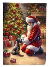 Load image into Gallery viewer, Scottish Terrier with Santa Garden Flag – Christmas Dog Yard Decor