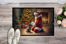 Load image into Gallery viewer, Scottish Terrier and Santa Claus Doormat