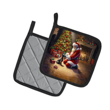 Load image into Gallery viewer, Scottish Terrier and Santa Claus Pot Holders - Set of 2 Decorative Kitchen Helpers | Made in the USA