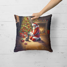 Load image into Gallery viewer, Scottish Terrier and Santa Claus Throw Pillow