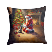Load image into Gallery viewer, Scottish Terrier and Santa Claus Throw Pillow