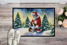 Load image into Gallery viewer, Sheltie and Santa Claus Doormat
