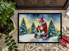 Load image into Gallery viewer, Sheltie and Santa Claus Doormat