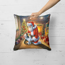 Load image into Gallery viewer, Sheltie and Santa Claus Throw Pillow