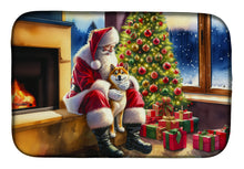 Load image into Gallery viewer, Shiba Inu and Santa Claus Dish Drying Mat