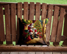 Load image into Gallery viewer, Shiba Inu and Santa Claus Throw Pillow - 14x14 Decorative Pillow – Art for Your Home &amp; Patio