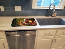 Load image into Gallery viewer, Shih Tzu and Santa Claus Dish Drying Mat