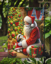 Load image into Gallery viewer, Shih Tzu with Santa Garden Flag – Christmas Dog Yard Decor
