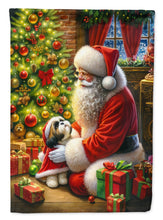 Load image into Gallery viewer, Shih Tzu with Santa Garden Flag – Christmas Dog Yard Decor