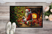Load image into Gallery viewer, Shih Tzu and Santa Claus Doormat