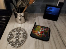 Load image into Gallery viewer, Shih Tzu and Santa Claus Pot Holders - Set of 2 Decorative Kitchen Helpers | Made in the USA