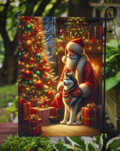 Load image into Gallery viewer, Siberian Husky with Santa Garden Flag – Christmas Dog Yard Decor
