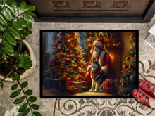 Load image into Gallery viewer, Siberian Husky and Santa Claus Doormat