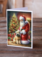 Load image into Gallery viewer, Wheaten Terrier and Santa Claus Greeting Cards - Blank Note Cards – 8-Pack of Artist-Designed Cards with Envelopes