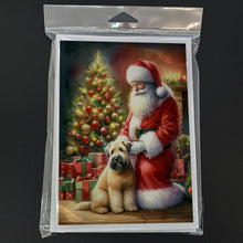 Load image into Gallery viewer, Wheaten Terrier and Santa Claus Greeting Cards - Blank Note Cards – 8-Pack of Artist-Designed Cards with Envelopes