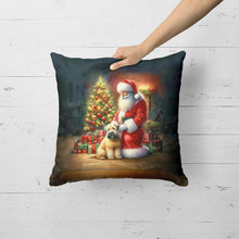 Load image into Gallery viewer, Wheaten Terrier and Santa Claus Throw Pillow