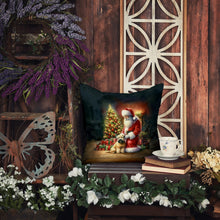 Load image into Gallery viewer, Wheaten Terrier and Santa Claus Throw Pillow