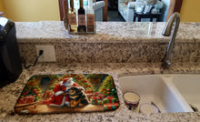 Load image into Gallery viewer, Tibetan Mastiff and Santa Claus Dish Drying Mat