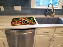Load image into Gallery viewer, Tibetan Mastiff and Santa Claus Dish Drying Mat