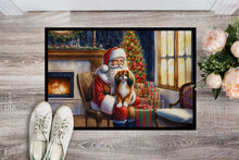 Load image into Gallery viewer, Tibetan Spaniel and Santa Claus Doormat