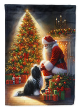 Load image into Gallery viewer, Tibetan Terrier with Santa Garden Flag – Christmas Dog Yard Decor