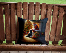 Load image into Gallery viewer, Tibetan Terrier and Santa Claus Throw Pillow - 14x14 Decorative Pillow – Art for Your Home &amp; Patio