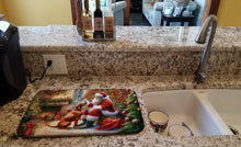 Load image into Gallery viewer, Vizsla and Santa Claus Dish Drying Mat