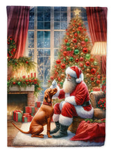 Load image into Gallery viewer, Vizsla with Santa Garden Flag – Christmas Dog Yard Decor