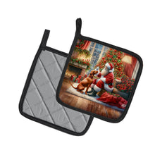 Load image into Gallery viewer, Vizsla and Santa Claus Pot Holders - Set of 2 Decorative Kitchen Helpers | Made in the USA