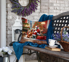 Load image into Gallery viewer, Vizsla and Santa Claus Throw Pillow