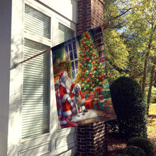 Load image into Gallery viewer, Weimaraner and Santa Claus House Flag