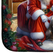 Load image into Gallery viewer, Weimaraner and Santa Claus Dish Drying Mat