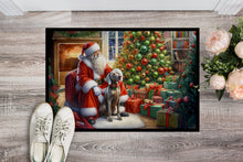 Load image into Gallery viewer, Weimaraner and Santa Claus Doormat