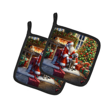 Load image into Gallery viewer, Weimaraner and Santa Claus Pot Holders - Set of 2 Decorative Kitchen Helpers | Made in the USA