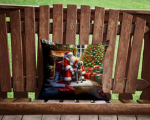 Load image into Gallery viewer, Weimaraner and Santa Claus Throw Pillow - 14x14 Decorative Pillow – Art for Your Home &amp; Patio