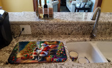 Load image into Gallery viewer, Welsh Springer Spaniel and Santa Claus Dish Drying Mat